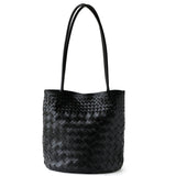 Woven bucket bag single shoulder women's bag