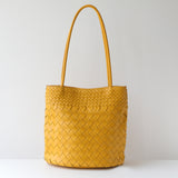 Woven bucket bag single shoulder women's bag