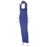Summer new sexy backless split irregular slim-fit dress woman
