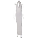 Summer new sexy backless split irregular slim-fit dress woman