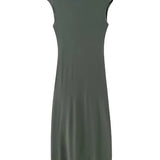 Pleated Long Dresses Woman Sleeveless Bodycon Dresses For Women Summer Draped Elegant Chic Woman Evening Dress New