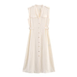 Women's Linen Midi Dress