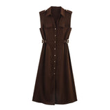 Women's Linen Midi Dress